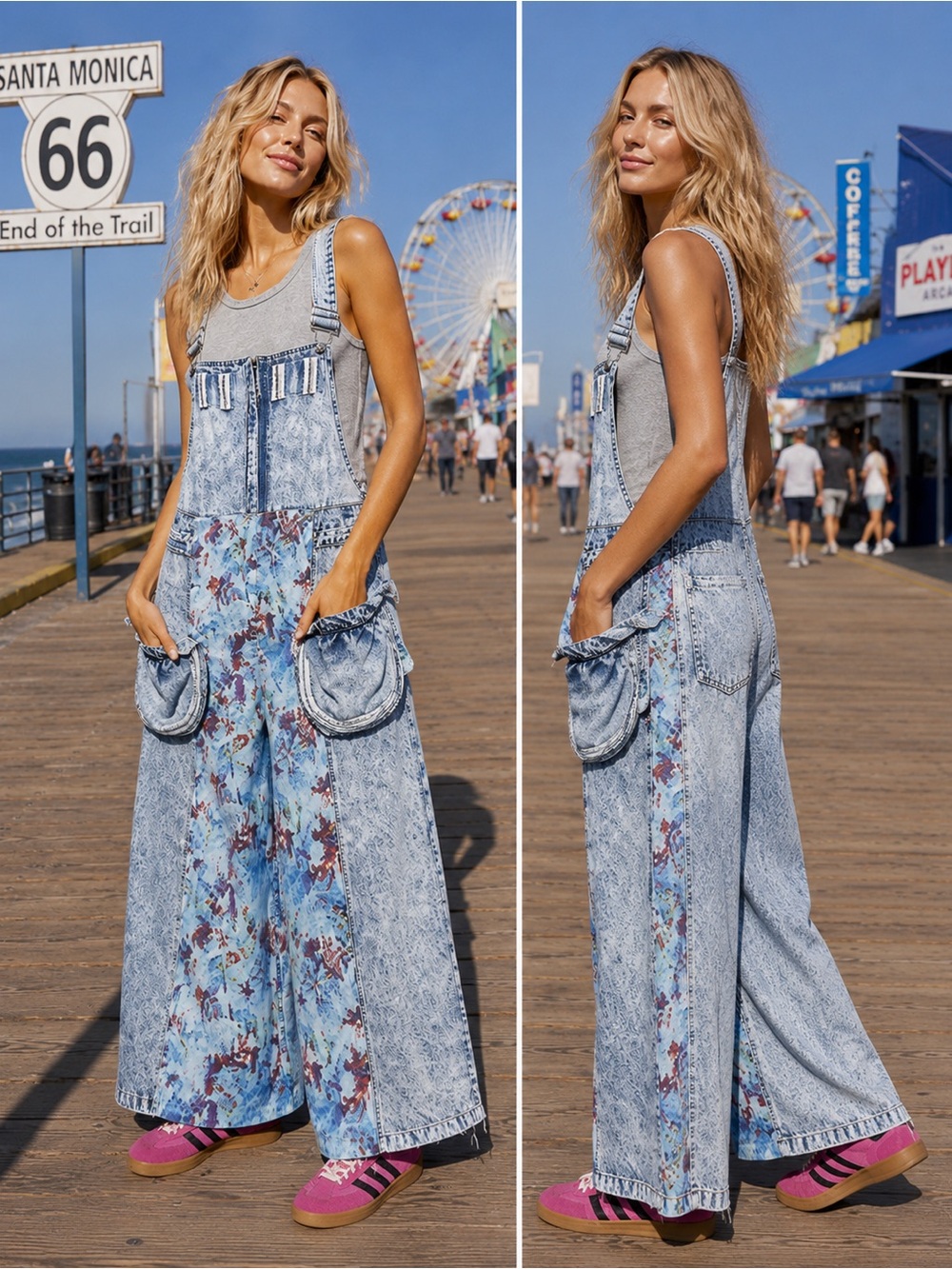 POL “ Ocean Muse “Patchwork Overalls | Denim | Personal Closet Archive 🗝️